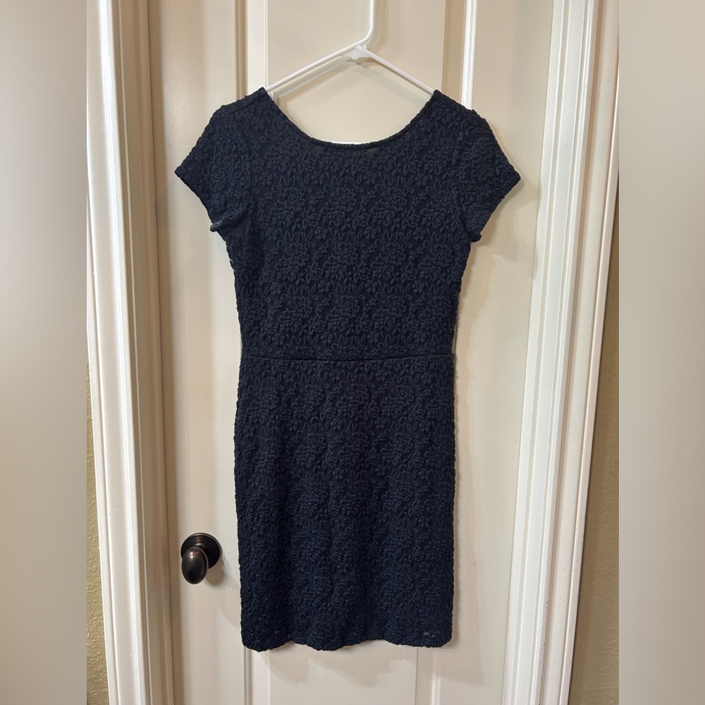 XS Loft Black Lace Dress